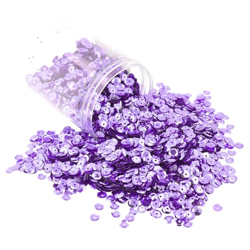 Mandala Crafts 20.000 Lavendel-Pailletten zum Basteln, 6 mm, runde Pailletten, lose Pailletten in Großpackung zum Nähen, Sticken, glänzende Bastelspangles mit Löchern für Heimdekoration Mandala Crafts 20.000 Lavendel-Pailletten zum Basteln, 6 mm, runde Pailletten, lose Pailletten in Großpackung zum Nähen, Sticken, glänzende Bastelspangles mit Löchern für Heimdekoration von Mandala Crafts