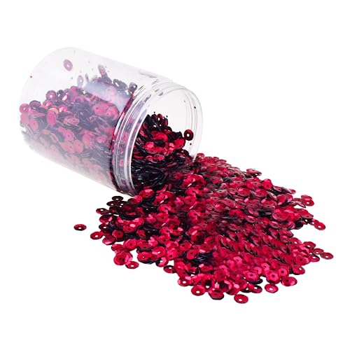 Mandala Crafts 20.000 burgunderrote Pailletten zum Basteln, 6 mm, runde Pailletten, lose Pailletten in Großpackung zum Nähen, Sticken, glänzende Bastelspangles mit Löchern für Party und Heimdekoration Mandala Crafts 20.000 burgunderrote Pailletten zum Basteln, 6 mm, runde Pailletten, lose Pailletten in Großpackung zum Nähen, Sticken, glänzende Bastelspangles mit Löchern für Party und Heimdekoration von Mandala Crafts