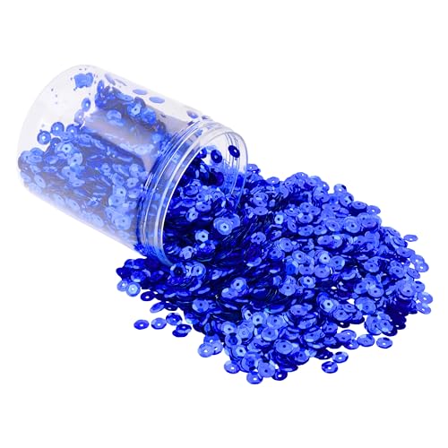 Mandala Crafts 20.000 dunkelblaue Pailletten zum Basteln, 6 mm, runde Pailletten, lose Pailletten in Großpackung zum Nähen, Sticken, glänzende Bastelspangles mit Löchern für Party und Heimdekoration Mandala Crafts 20.000 dunkelblaue Pailletten zum Basteln, 6 mm, runde Pailletten, lose Pailletten in Großpackung zum Nähen, Sticken, glänzende Bastelspangles mit Löchern für Party und Heimdekoration von Mandala Crafts
