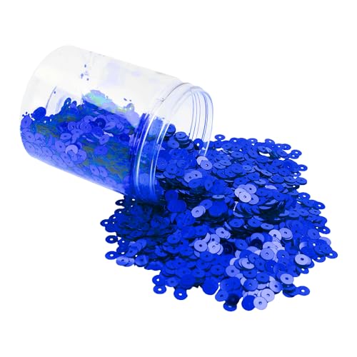 Mandala Crafts 20.000 dunkelblaue Pailletten zum Basteln, 6 mm, runde flache Pailletten, lose Pailletten in Großpackung zum Nähen, Sticken, glänzende Bastelspangles mit Löchern für Heimdekoration Mandala Crafts 20.000 dunkelblaue Pailletten zum Basteln, 6 mm, runde flache Pailletten, lose Pailletten in Großpackung zum Nähen, Sticken, glänzende Bastelspangles mit Löchern für Heimdekoration von Mandala Crafts