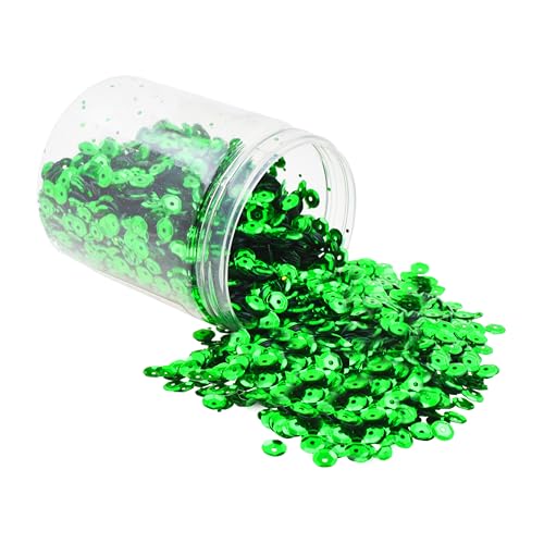 Mandala Crafts 20.000 grüne Pailletten zum Basteln, 6 mm, runde Pailletten, lose Pailletten in Großpackung zum Nähen, Sticken, glänzende Bastelspangles mit Löchern für Party und Heimdekoration Mandala Crafts 20.000 grüne Pailletten zum Basteln, 6 mm, runde Pailletten, lose Pailletten in Großpackung zum Nähen, Sticken, glänzende Bastelspangles mit Löchern für Party und Heimdekoration von Mandala Crafts