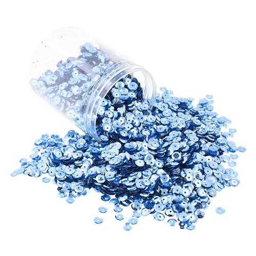 Mandala Crafts 20.000 hellblaue Pailletten zum Basteln, 6 mm, runde Pailletten, lose Pailletten in Großpackung zum Nähen, Sticken, glänzende Bastelspangles mit Löchern für Party und Heimdekoration Mandala Crafts 20.000 hellblaue Pailletten zum Basteln, 6 mm, runde Pailletten, lose Pailletten in Großpackung zum Nähen, Sticken, glänzende Bastelspangles mit Löchern für Party und Heimdekoration von Mandala Crafts