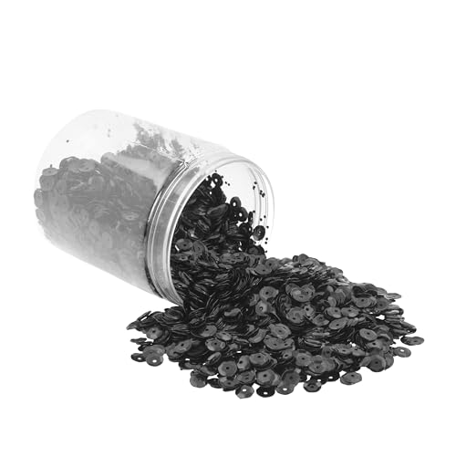 Mandala Crafts 20.000 schwarze Pailletten zum Basteln, 6 mm, runde Pailletten, lose Pailletten in Großpackung zum Nähen, Sticken, glänzende Bastelspangles mit Löchern für Party und Heimdekoration Mandala Crafts 20.000 schwarze Pailletten zum Basteln, 6 mm, runde Pailletten, lose Pailletten in Großpackung zum Nähen, Sticken, glänzende Bastelspangles mit Löchern für Party und Heimdekoration von Mandala Crafts