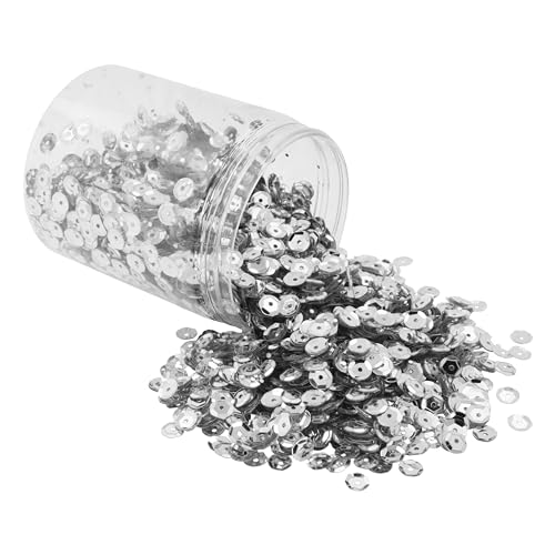 Mandala Crafts 20.000 silberne Pailletten zum Basteln, 6 mm, runde Pailletten, lose Pailletten in Großpackung zum Nähen, Sticken, glänzende Bastelspangles mit Löchern für Party und Heimdekoration Mandala Crafts 20.000 silberne Pailletten zum Basteln, 6 mm, runde Pailletten, lose Pailletten in Großpackung zum Nähen, Sticken, glänzende Bastelspangles mit Löchern für Party und Heimdekoration von Mandala Crafts