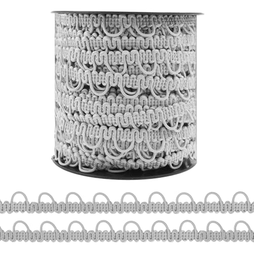 Mandala Crafts 27,7 m elastische Knopfschlaufen-Bordüre – grauer Zopfbesatz mit elastischen Schlaufen, Knopfverschluss zum Nähen von Brautkleidern, Korsetts und Bastelarbeiten Mandala Crafts 27,7 m elastische Knopfschlaufen-Bordüre – grauer Zopfbesatz mit elastischen Schlaufen, Knopfverschluss zum Nähen von Brautkleidern, Korsetts und Bastelarbeiten von Mandala Crafts