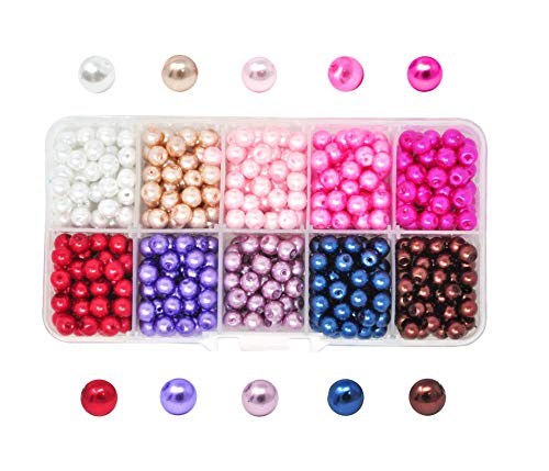 Mandala Crafts 4 mm 6 mm 8 mm sortiert rund bunten Glas Perlen Kit in Bulk für Schmuckherstellung Mandala Crafts 4 mm 6 mm 8 mm sortiert rund bunten Glas Perlen Kit in Bulk für Schmuckherstellung von Mandala Crafts