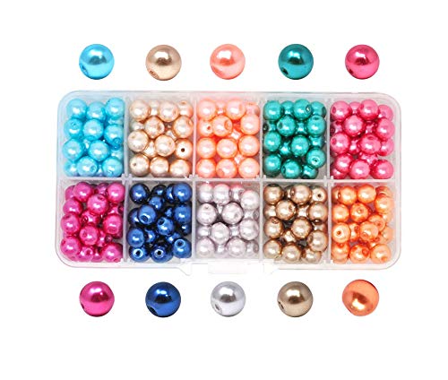 Mandala Crafts 4 mm 6 mm 8 mm sortiert rund bunten Glas Perlen Kit in Bulk für Schmuckherstellung Mandala Crafts 4 mm 6 mm 8 mm sortiert rund bunten Glas Perlen Kit in Bulk für Schmuckherstellung von Mandala Crafts
