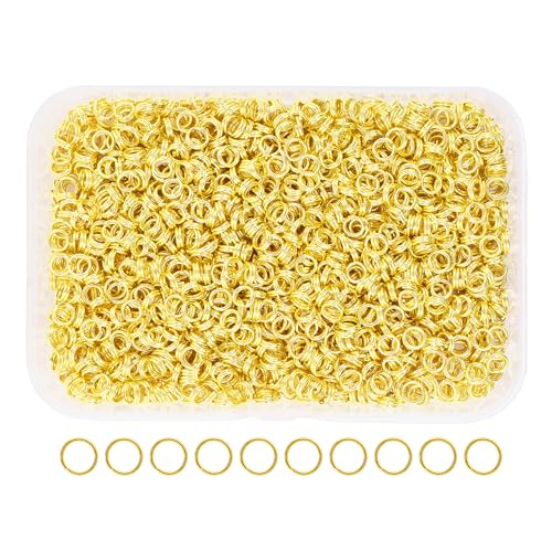 Mandala Crafts 6 mm goldene Doppel-Binderinge für Schmuckherstellung, 1280 Stück, kleine Schlüsselringe für Bastelarbeiten, DIY-Schlüsselanhänger und Zubehör Mandala Crafts 6 mm goldene Doppel-Binderinge für Schmuckherstellung, 1280 Stück, kleine Schlüsselringe für Bastelarbeiten, DIY-Schlüsselanhänger und Zubehör von Mandala Crafts