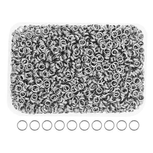 Mandala Crafts 6 mm große Doppel-Binderinge für Schmuckherstellung – 1280-teiliges kleines Schlüsselring-Set für Bastelarbeiten, DIY-Schlüsselanhänger und Zubehör Mandala Crafts 6 mm große Doppel-Binderinge für Schmuckherstellung – 1280-teiliges kleines Schlüsselring-Set für Bastelarbeiten, DIY-Schlüsselanhänger und Zubehör von Mandala Crafts