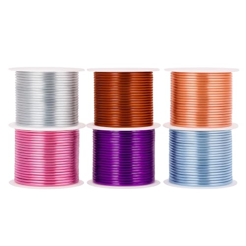 Mandala Crafts Basteldraht aus eloxiertem Aluminium, 13 Gauge, für Schmuckherstellung, 90 m, bunt, flexibel, Silber, Kupfer, Lila, Rosa, Braun, Eisblau, biegbar, für Bonsai-Anker-Bastelarbeiten Mandala Crafts Basteldraht aus eloxiertem Aluminium, 13 Gauge, für Schmuckherstellung, 90 m, bunt, flexibel, Silber, Kupfer, Lila, Rosa, Braun, Eisblau, biegbar, für Bonsai-Anker-Bastelarbeiten von Mandala Crafts
