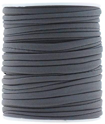 Mandala Crafts Bikini-Badeanzug, weich, elastisch, Nylon, Spandex, flach, 5 mm, Elastan-Kordel, Stoff, elastische Schnüre für Haargummis, Kordelzug, Farbe: Verkehrsgrau von Mandala Crafts