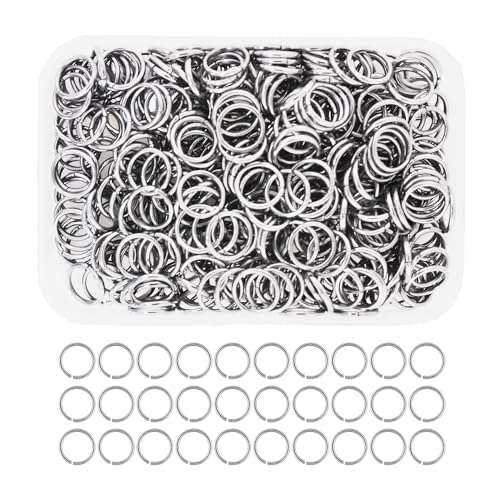 Mandala Crafts Binderinge aus Edelstahl, Schmuckzubehör, O-Ringe aus Metall für Schmuckherstellung, 400 Stück, 10 mm, kleine, offene Binderinge für Halsketten, Ohrringe Mandala Crafts Binderinge aus Edelstahl, Schmuckzubehör, O-Ringe aus Metall für Schmuckherstellung, 400 Stück, 10 mm, kleine, offene Binderinge für Halsketten, Ohrringe von Mandala Crafts
