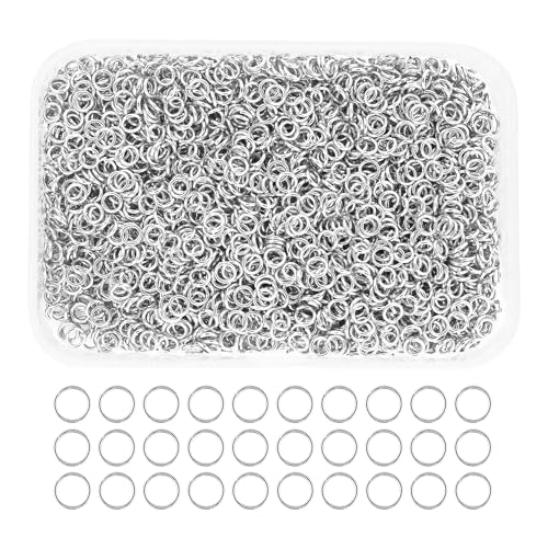 Mandala Crafts Binderinge aus Edelstahl, Schmuckzubehör, O-Ringe aus Metall für Schmuckherstellung, 5000 Stück, 3 mm, klein, offenes Bindering-Set für Halsketten, Ohrringe Mandala Crafts Binderinge aus Edelstahl, Schmuckzubehör, O-Ringe aus Metall für Schmuckherstellung, 5000 Stück, 3 mm, klein, offenes Bindering-Set für Halsketten, Ohrringe von Mandala Crafts
