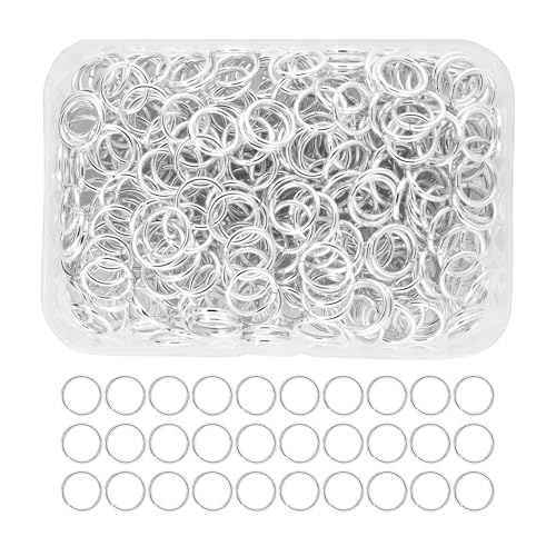 Mandala Crafts Binderinge aus Metall, O-Ringe für Schmuckherstellung, 400 Stück, 10 mm, kleine, offene Binderinge für Halskette, Ohrringe, verschiedene Silberfarben von Mandala Crafts