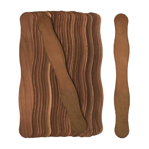 Mandala Crafts Braune Fächergriffe für Hochzeitsprogramme – 20,3 cm gewellte Holzstäbchen zum Basteln, Bieten von Auktionspaddeln – 200 Jumbo-Stielstäbchen Mandala Crafts Braune Fächergriffe für Hochzeitsprogramme – 20,3 cm gewellte Holzstäbchen zum Basteln, Bieten von Auktionspaddeln – 200 Jumbo-Stielstäbchen von Mandala Crafts