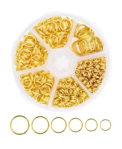 Mandala Crafts Doppelte Spaltringe für Schlüsselanhänger – Doppel-Binderinge für Schmuckherstellung, kleine Schlüsselanhänger, Schlüssel, Kronleuchter, Sonnenfänger, verschiedene Größen, Gold, 540 Mandala Crafts Doppelte Spaltringe für Schlüsselanhänger – Doppel-Binderinge für Schmuckherstellung, kleine Schlüsselanhänger, Schlüssel, Kronleuchter, Sonnenfänger, verschiedene Größen, Gold, 540 von Mandala Crafts