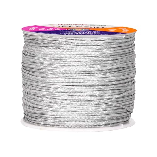 Mandala Crafts Jalousienschnur, schnur aus geflochtenem Nylon für RVs, Fenster, Lampenschirme und Rollen (1 mm, grau) von Mandala Crafts