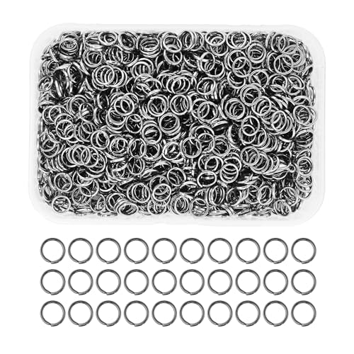 Mandala Crafts Metall-Binderinge aus Metall für Schmuckherstellung, 1500 Stück, 6 mm, kleine, offene Binderinge für Halskette, Ohrringe, sortiert von Mandala Crafts