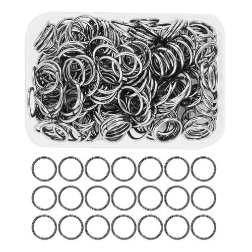 Mandala Crafts Metall-Binderinge aus Metall für Schmuckherstellung, 200 Stück, 14 mm, kleine, offene Binderinge für Halskette, Ohrringe, verschiedene Farben von Mandala Crafts