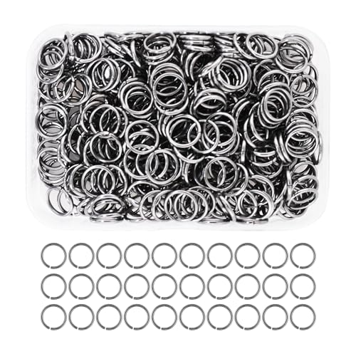Mandala Crafts Metall-Binderinge aus Metall für Schmuckherstellung, 400 Stück, 10 mm, kleine, offene Binderinge für Halskette, Ohrringe, sortiert von Mandala Crafts