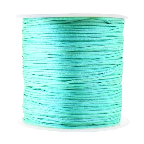 Mandala Crafts Nylon-Satinschnur, 0,6 mm, türkisfarbene Schnur – 91,4 m, chinesische Knotenschnur für Armband, Halskette, Schmuckherstellung, Makramee-Besatz Mandala Crafts Nylon-Satinschnur, 0,6 mm, türkisfarbene Schnur – 91,4 m, chinesische Knotenschnur für Armband, Halskette, Schmuckherstellung, Makramee-Besatz von Mandala Crafts