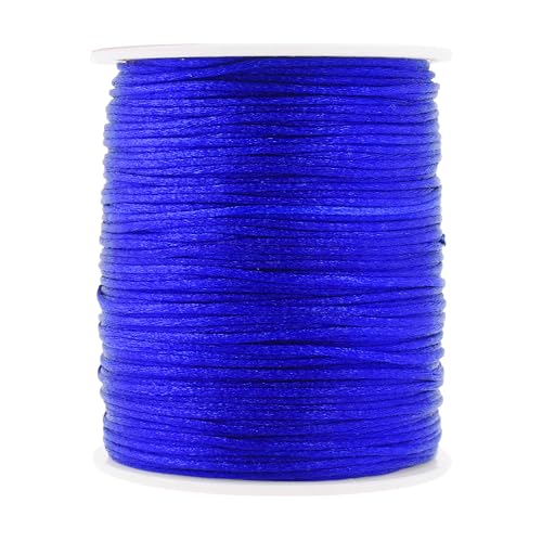 Mandala Crafts Nylon-Satinschnur, 1 mm, 91,4 m, königsblaue Schnur – chinesische Knotenschnur für Armband, Halskette, Schmuckherstellung, Makramee-Besatz Mandala Crafts Nylon-Satinschnur, 1 mm, 91,4 m, königsblaue Schnur – chinesische Knotenschnur für Armband, Halskette, Schmuckherstellung, Makramee-Besatz von Mandala Crafts