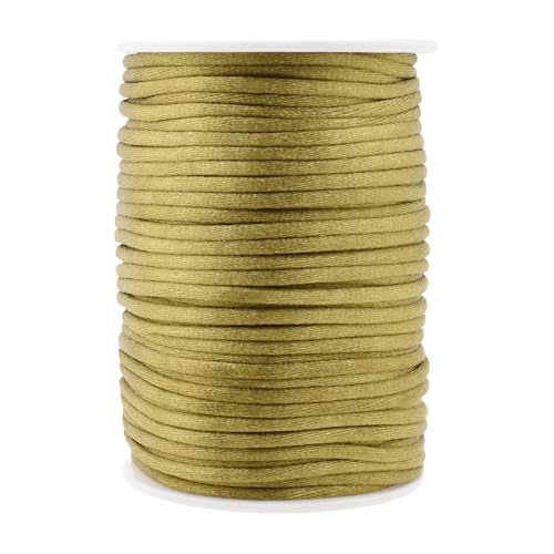 Mandala Crafts Nylon-Satinschnur, 3 mm, Rattail-Kordel in Beige, 45,7 m, chinesische Knotenschnur, Rattenschwanz, Seidenschnur für Armband, Halskette, Schmuckherstellung, Makramee-Besatz Mandala Crafts Nylon-Satinschnur, 3 mm, Rattail-Kordel in Beige, 45,7 m, chinesische Knotenschnur, Rattenschwanz, Seidenschnur für Armband, Halskette, Schmuckherstellung, Makramee-Besatz von Mandala Crafts