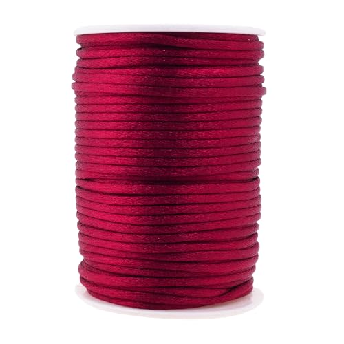 Mandala Crafts Nylon-Satinschnur – 3 mm Rattail-Schnur – 45,7 m chinesische Knotenschnur für Armband-, Halsketten- und Schmuckherstellung von Mandala Crafts