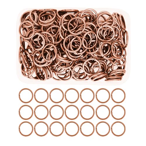 Mandala Crafts Offene Biegeringe aus Kupfer für Schmuckherstellung, 150 Stück, 16 mm, kleine O-Ringe aus Metall für Halskette, Ohrring Mandala Crafts Offene Biegeringe aus Kupfer für Schmuckherstellung, 150 Stück, 16 mm, kleine O-Ringe aus Metall für Halskette, Ohrring von Mandala Crafts