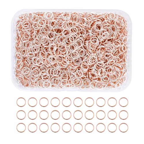 Mandala Crafts Offene Biegeringe aus Roségold, für Schmuckherstellung, 1000 Stück, 7 mm, kleine O-Ringe aus Metall für Halskette, Ohrring von Mandala Crafts