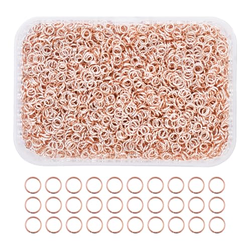 Mandala Crafts Offene Biegeringe aus Roségold, für Schmuckherstellung, 5000 Stück, 3 mm, kleine O-Ringe aus Metall für Halsketten, Ohrringe von Mandala Crafts