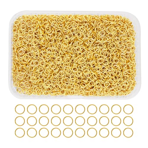 Mandala Crafts Offene goldfarbene Biegeringe für Schmuckherstellung, 5000 Stück, 3 mm, kleine O-Ringe aus Metall für Halsketten, Ohrringe Mandala Crafts Offene goldfarbene Biegeringe für Schmuckherstellung, 5000 Stück, 3 mm, kleine O-Ringe aus Metall für Halsketten, Ohrringe von Mandala Crafts