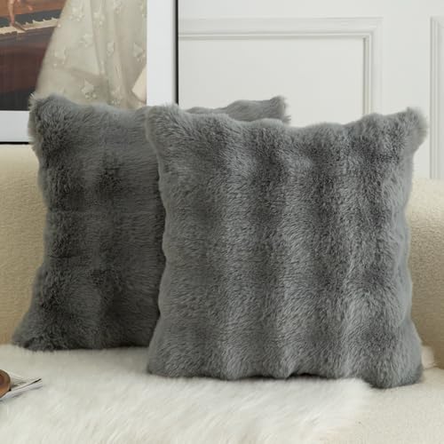 Mandioo 2er Set Luxus Dekorativ dicken Woll Kissenbezug Super Soft Wave Blase Plüschwolle werfen Kissenbezüge Zierkissenbezüge Sofakissen Schlafzimmer Kissenhülle für Sofa 40x40cm Grau Mandioo 2er Set Luxus Dekorativ dicken Woll Kissenbezug Super Soft Wave Blase Plüschwolle werfen Kissenbezüge Zierkissenbezüge Sofakissen Schlafzimmer Kissenhülle für Sofa 40x40cm Grau von Mandioo