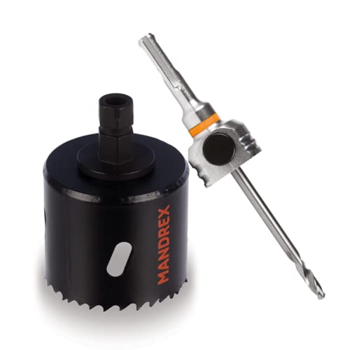 Mandrex | Bi-Metall Lochsäge EasyXcut M3 mit 45 mm Schnitttiefe für Stahl, Eisen, Holz, & PVC | MHB3Q0079B + MX200020SB | Ø 79 mm Mandrex | Bi-Metall Lochsäge EasyXcut M3 mit 45 mm Schnitttiefe für Stahl, Eisen, Holz, & PVC | MHB3Q0079B + MX200020SB | Ø 79 mm von Mandrex Smart tools for every job