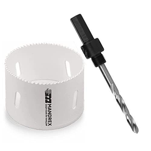 Mandrex | Bi-Metall Lochsäge FineXcut 8% Kobaltlegierung & 38 mm Schnitttiefe für dünne Stahlbleche & Acryl | MHB60030B + MX200082HSB | Ø 30 mm von Mandrex Smart tools for every job