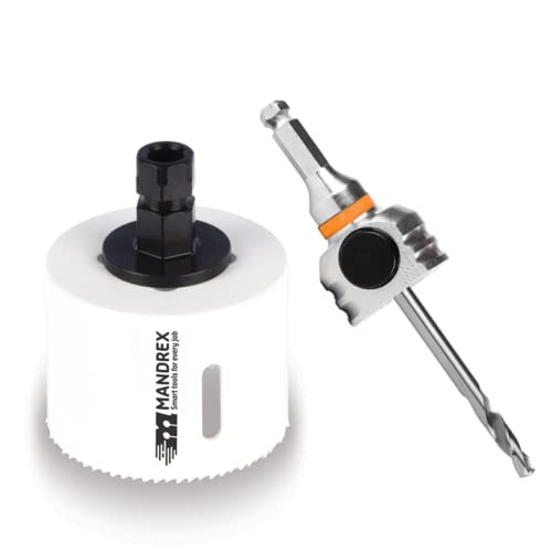 Mandrex | Bi-Metall Lochsäge FineXcut 8% Kobaltlegierung & 38 mm Schnitttiefe für dünne Stahlbleche & Acryl | MHB6Q108B+MX200026B | Ø 108 mm Mandrex | Bi-Metall Lochsäge FineXcut 8% Kobaltlegierung & 38 mm Schnitttiefe für dünne Stahlbleche & Acryl | MHB6Q108B+MX200026B | Ø 108 mm von Mandrex Smart tools for every job