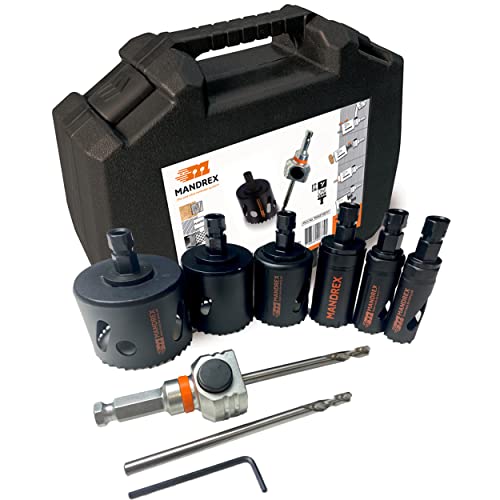 Mandrex | Lochsägen Set MHSE1002E EasyXcut 10-teilig Bi-Metall mit 45 mm Schnitttiefe für Stahl, Holz & PVC | Ø 22-68 mm Mandrex | Lochsägen Set MHSE1002E EasyXcut 10-teilig Bi-Metall mit 45 mm Schnitttiefe für Stahl, Holz & PVC | Ø 22-68 mm von Mandrex Smart tools for every job