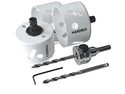 Mandrex | Lochsägen Starter Set SpeedXcut mit One Klick Aufnahme für Edelstahl, Alu & Epoxidharz Ø 60, 68 & 83 mm | MX200063B von Mandrex Smart tools for every job