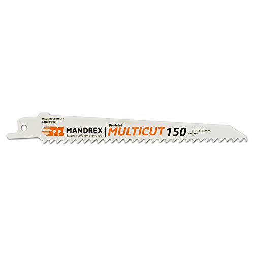 Mandrex | Säbelsägeblatt MULTICUT Universal 4,2 mm Tigersägeblatt für Holz, Stahl & Kunststoffe | 150 mm | 2er Set von Mandrex Smart tools for every job