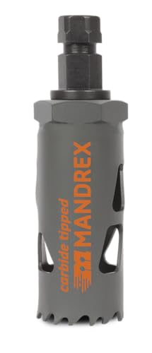 Mandrex | Lochsäge UltraXcut Ø 27mm mit Hartmetallzähnen, Lochbohrer für harte & weiche Materialien, Mehrzweck Lochsäge Mandrex | Lochsäge UltraXcut Ø 27mm mit Hartmetallzähnen, Lochbohrer für harte & weiche Materialien, Mehrzweck Lochsäge von Mandrex