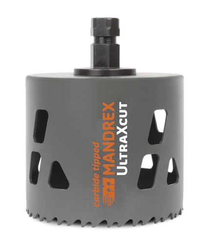Mandrex | Lochsäge UltraXcut Ø 60mm mit Hartmetallzähnen, Lochbohrer für harte & weiche Materialien, Mehrzweck Lochsäge Mandrex | Lochsäge UltraXcut Ø 60mm mit Hartmetallzähnen, Lochbohrer für harte & weiche Materialien, Mehrzweck Lochsäge von Mandrex