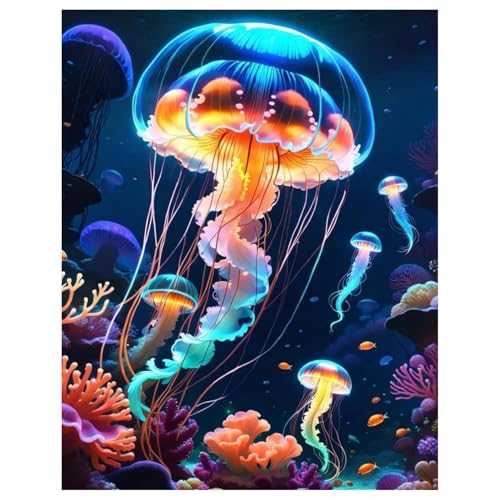 Diamond Painting Erwachsene Qualle Diamant Painting Full DIY Diamant Kunst Malerei Stickerei Set Home Wand Dekor 30x40cm Diamond Painting Erwachsene Qualle Diamant Painting Full DIY Diamant Kunst Malerei Stickerei Set Home Wand Dekor 30x40cm von Mandun Art