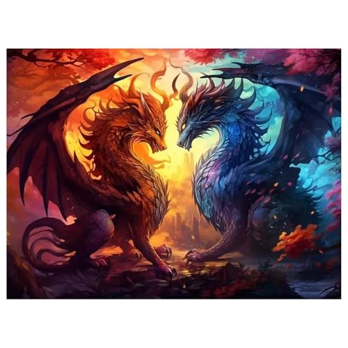 Drachen Diamond Painting Erwachsene Diamant Painting Full DIY Diamant Kunst Malerei Stickerei Set Home Wand Dekor 30x40cm Drachen Diamond Painting Erwachsene Diamant Painting Full DIY Diamant Kunst Malerei Stickerei Set Home Wand Dekor 30x40cm von Mandun Art