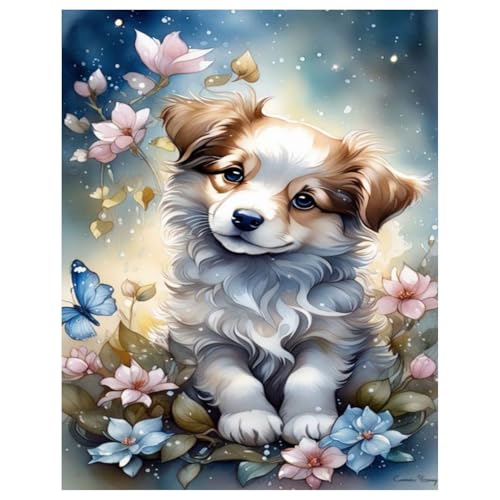 Hund Diamond Painting Erwachsene Welpe Diamant Painting Full DIY Diamant Kunst Malerei Stickerei Set Home Wand Dekor 30x40cm Hund Diamond Painting Erwachsene Welpe Diamant Painting Full DIY Diamant Kunst Malerei Stickerei Set Home Wand Dekor 30x40cm von Mandun Art