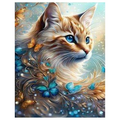 Katze Diamond Painting Erwachsene Katze Diamant Painting Full DIY Diamant Kunst Malerei Stickerei Set Home Wand Dekor 30x40cm Katze Diamond Painting Erwachsene Katze Diamant Painting Full DIY Diamant Kunst Malerei Stickerei Set Home Wand Dekor 30x40cm von Mandun Art