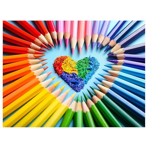 Liebe Diamond Painting Erwachsene Buntstiftherzen Diamant Painting Full DIY Diamant Kunst Malerei Stickerei Set Home Wand Dekor Geschenk 30x40cm Liebe Diamond Painting Erwachsene Buntstiftherzen Diamant Painting Full DIY Diamant Kunst Malerei Stickerei Set Home Wand Dekor Geschenk 30x40cm von Mandun Art