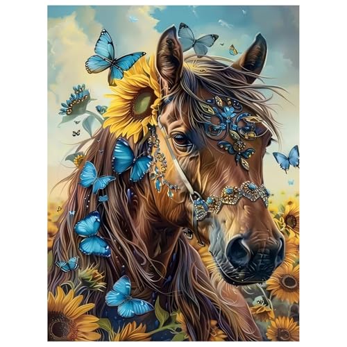 Pferd Malen nach Zahlen, Malen nach Zahlen Erwachsene, Paint by Numbers Adult, DIY Handgemalt Ölgemälde für Home Décor Geschenk 40x40cm Pferd Malen nach Zahlen, Malen nach Zahlen Erwachsene, Paint by Numbers Adult, DIY Handgemalt Ölgemälde für Home Décor Geschenk 40x40cm von Mandun Art