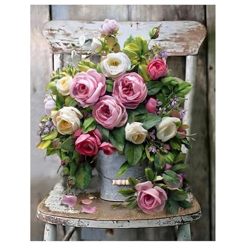Rose Diamond Painting Erwachsene Stuhlblume Diamant Painting Bilder Full DIY Diamant Kunst Malerei Stickerei Set Home Wand Dekor Geschenk 30x40cm Rose Diamond Painting Erwachsene Stuhlblume Diamant Painting Bilder Full DIY Diamant Kunst Malerei Stickerei Set Home Wand Dekor Geschenk 30x40cm von Mandun Art