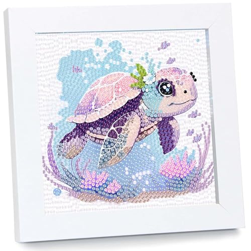 Schildkröten Diamond Painting Kinder Mit Rahmen Schildkröten Diamant Painting Bilder Kinder DIY Mosaikherstellung Arts Craft für Home Wand Decor Geschenk 18x18cm Schildkröten Diamond Painting Kinder Mit Rahmen Schildkröten Diamant Painting Bilder Kinder DIY Mosaikherstellung Arts Craft für Home Wand Decor Geschenk 18x18cm von Mandun Art