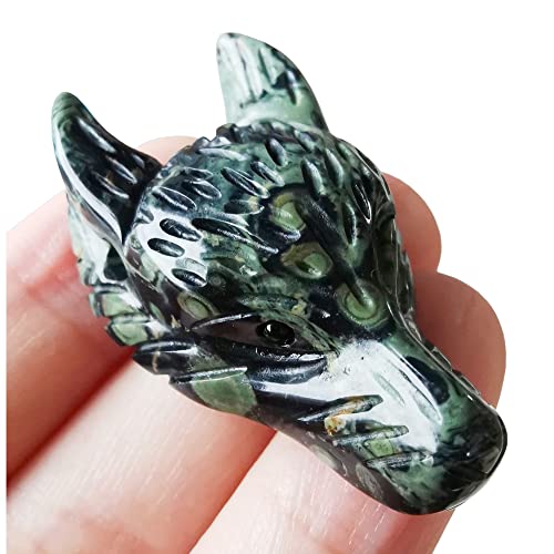 Manekieko Natürlicher Kambaba Jaspis 40mm Wolfskopf Taschenkristalle Und Heilsteinfigur, Haped DIY – Schmuckanhänger Manekieko Natürlicher Kambaba Jaspis 40mm Wolfskopf Taschenkristalle Und Heilsteinfigur, Haped DIY – Schmuckanhänger von Manekieko